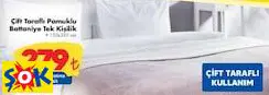 ÇİFT TARAFLI PAMUKLU BATTANİYE TEK KİŞİLİK